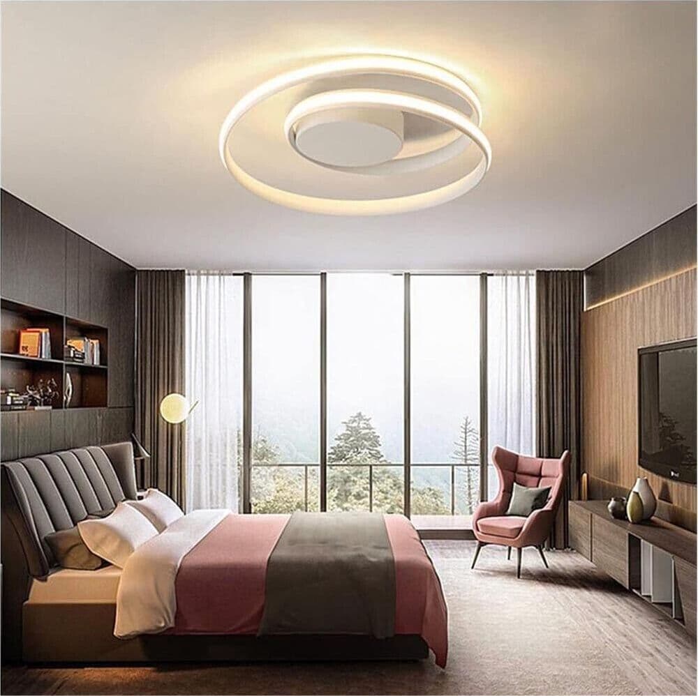 Plafoniera-Led-Luce-Naturale-32-Watt-Lampadario-Da-Soffitto-Cerchio-Spirale-Pn20-Kovalmax