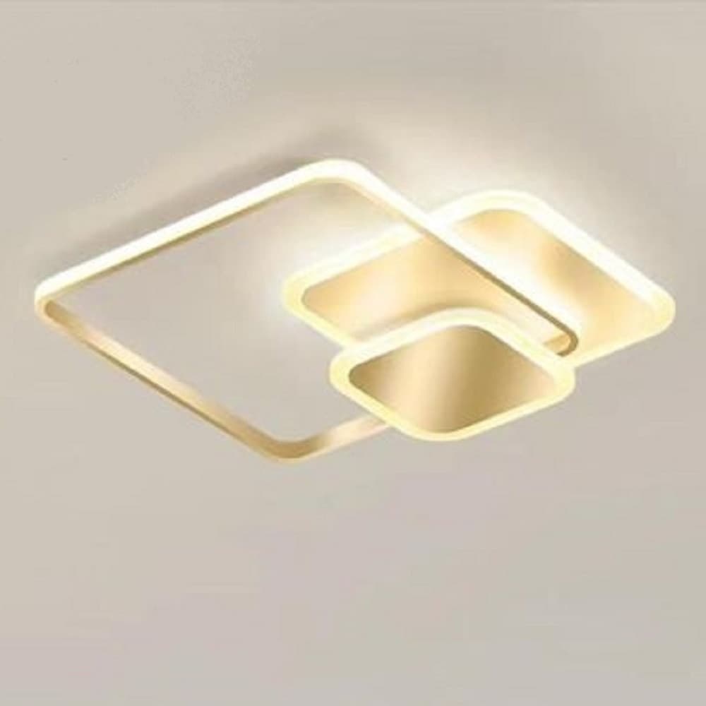 PLAFONIERA LUCE NATURALE LED QUADRATA 50W LAMPADARIO A SOFFITTO ORO MODERNO 50071 in Plafoniere Trade Shop italia - Napoli, commercioVirtuoso.it