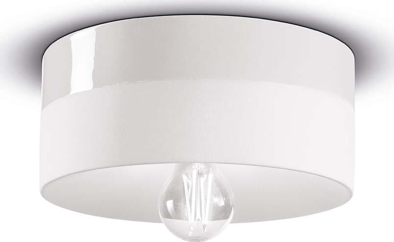 Plafoniera-Media-Vintage-Decò-Pi-Ceramica-Bianco-Grezzo-1-Luce-E27