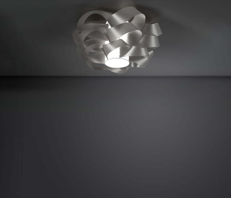 Plafoniera-Moderna-2-Luci-Cloud-D75-In-Polilux-Silver-Made-In-Italy