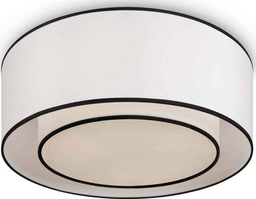 Plafoniera-Moderna-Bergamo-In-Metallo-Bianca-E-Nera-3-Luci-Diffusore-In-Tessuto