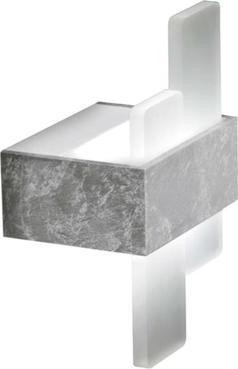 Plafoniera-Moderna-Bunny-Metallo-Foglia-Argento-Led-20W