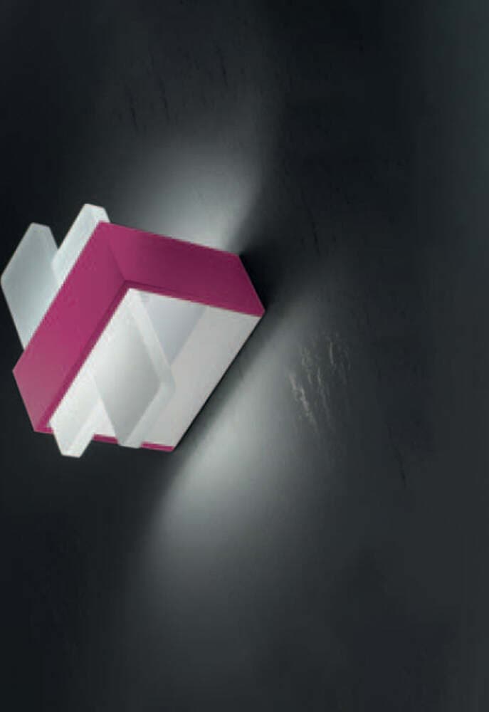 Plafoniera-Moderna-Bunny-Metallo-Magenta-Led-12W