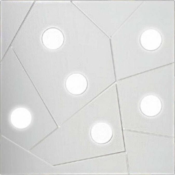 Plafoniera-moderna-Cattaneo-STREET-873-60PA-LED-9W-GX53-6-luci-lampada-parete-soffitto-metallo-quadrata-interno