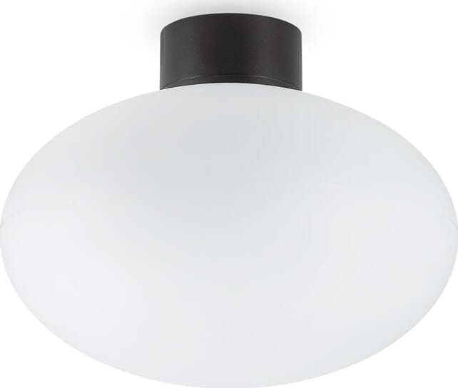 Plafoniera-Moderna-Clio-Alluminio-Nero-1-Luce-E27