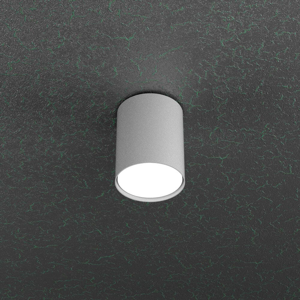 Plafoniera-Moderna-Cloud-Metallo-Grigio-1-Luce-Gx53-Cilindrica-10Cm