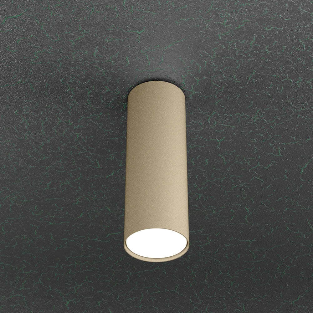 Plafoniera-Moderna-Cloud-Metallo-Sabbia-1-Luce-Gx53-Cilindrica-25Cm