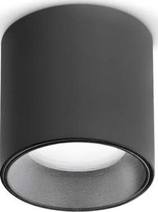 Plafoniera-Moderna-Dot-Metallo-Nero-Led-5W-3000K-Luce-Calda