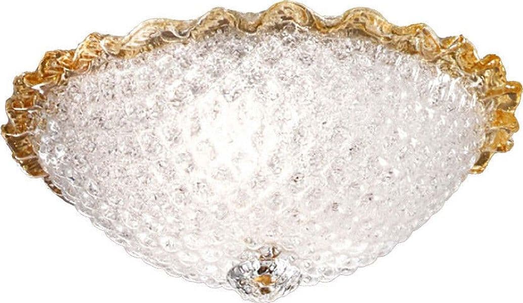 Plafoniera-moderna-DUE-P-HIVE-2698-PLP-E27-LED-vetro-graniglia-lampada-soffitto