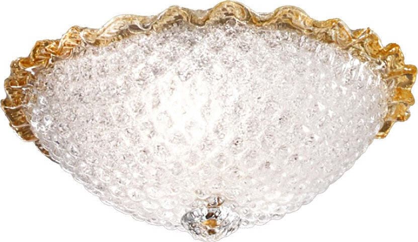 Plafoniera-moderna-DUE-P-HIVE-2698-PLP-E27-LED-vetro-graniglia-lampada-soffitto