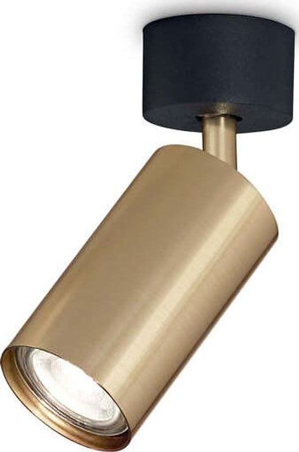 Plafoniera-Moderna-Dynamite-Metallo-Ottone-1-Luce-Gu10-7W-3000K-Luce-Calda