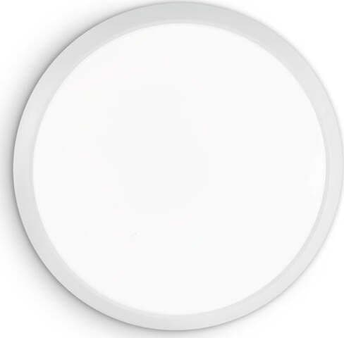Plafoniera-Moderna-Gemma-Materie-Plastiche-Bianco-Led-12W-3000K-Luce-Calda