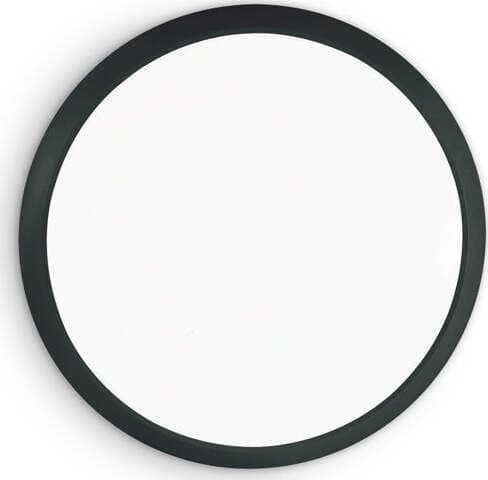 Plafoniera-Moderna-Gemma-Materie-Plastiche-Nero-Led-12W-3000K-Luce-Calda