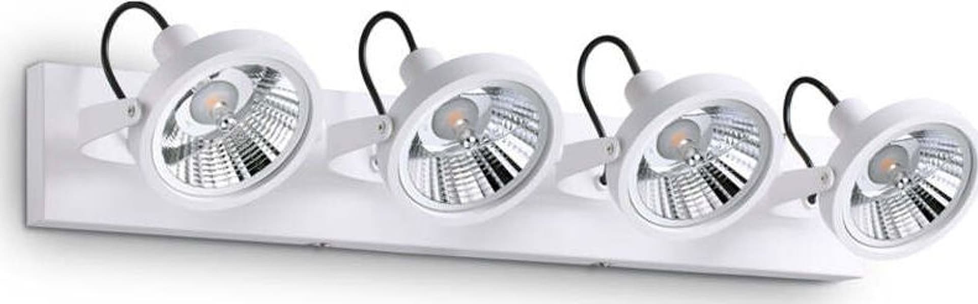 Plafoniera-Moderna-Glim-Metallo-Bianco-4X10W-Gu10-3000K-Luce-Calda