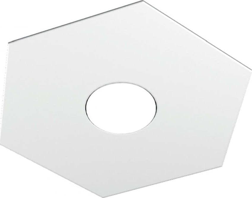 Plafoniera-Moderna-Hexagon-Metallo-Bianco-1-Luce-Led-12W
