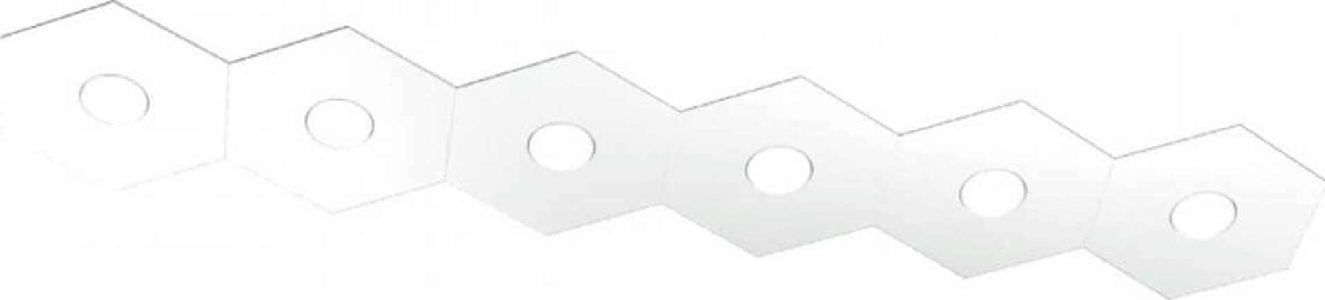 Plafoniera-Moderna-Hexagon-Metallo-Bianco-6-Luci-Led-12X6W
