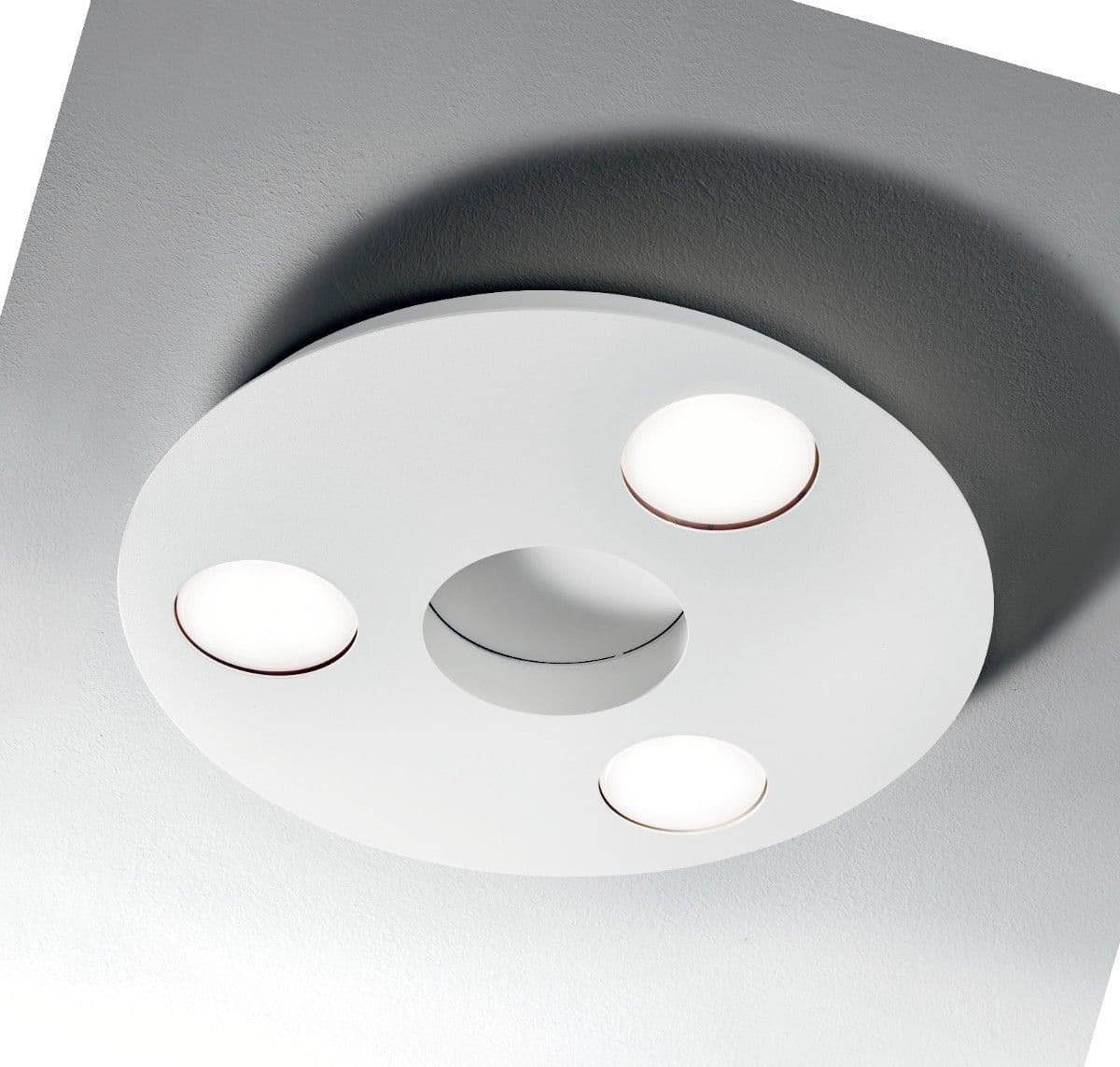 Plafoniera-moderna-Illuminando-UFO-PL3-GX53-LED-lampada-soffitto-metallo-bianco-sabbia-tonda
