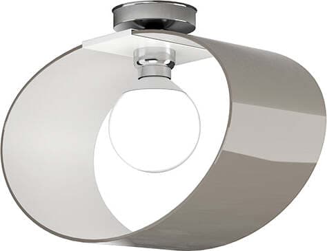 Plafoniera-Moderna-Lap-Metallo-Bianco-E-Vetro-Tortora-1-Luce-E27-42Cm