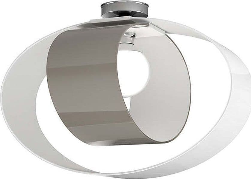 Plafoniera-Moderna-Lap-Metallo-Bianco-E-Vetro-Tortora-1-Luce-E27-52Cm