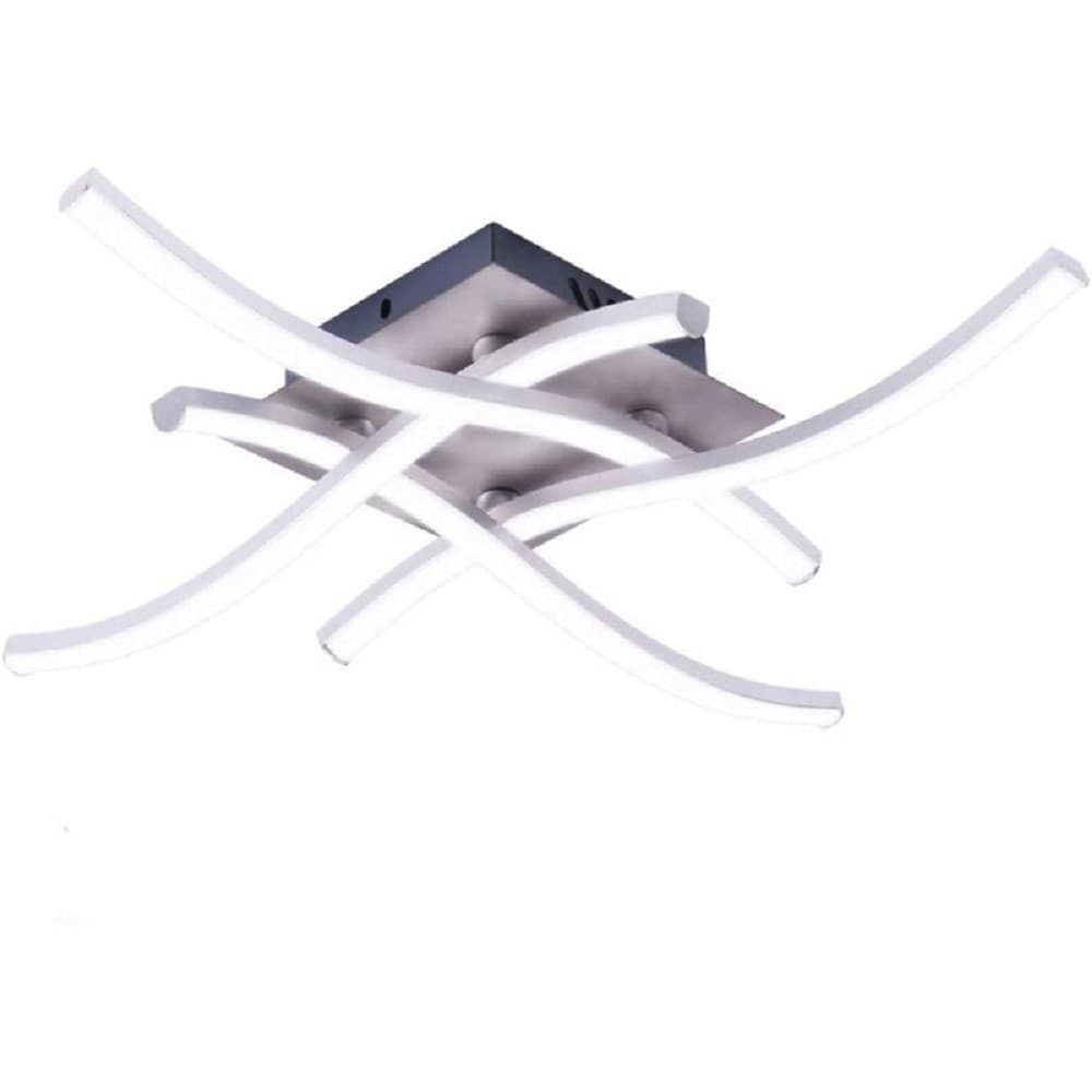 Plafoniera Moderna A Led Da Soffitto Con Bracci A Onda Luce Fredda Naturale C05 Casa, arredamento e bricolage > Illuminazione da interno > Plafoniere per interno > Lampadari Trade Shop italia - Napoli, Commerciovirtuoso.it
