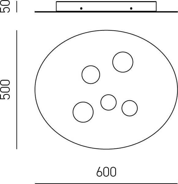 Plafoniera-Moderna-Luna-Metallo-E-Alluminio-Bianco-5-Luci-Gx53