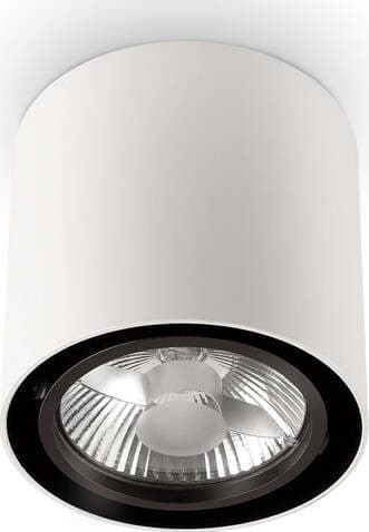 Plafoniera-Moderna-Mood-Round-Alluminio-Bianco-1-Luce-Gu10-10W-3000K-D15Cm