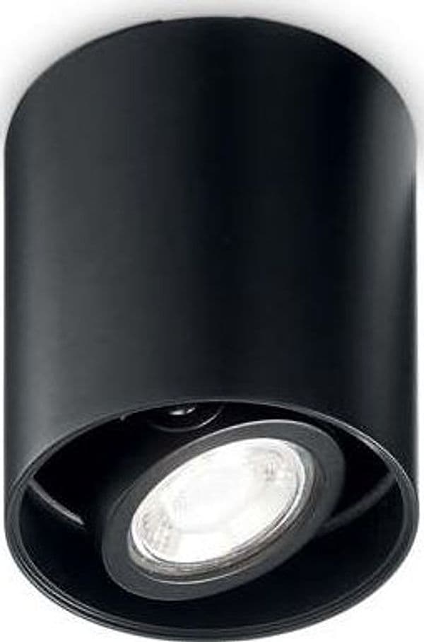 Plafoniera-Moderna-Mood-Round-Alluminio-Nero-1-Luce-Gu10-7W-3000K-D9Cm