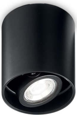 Plafoniera-Moderna-Mood-Round-Alluminio-Nero-1-Luce-Gu10-7W-3000K-D9Cm