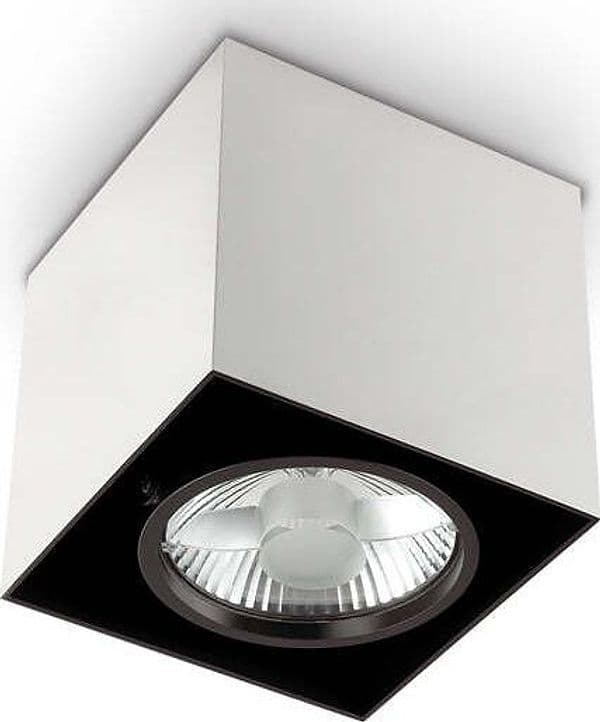 Plafoniera-Moderna-Mood-Square-Alluminio-Bianco-1-Luce-Gu10-7W-3000K-D15Cm