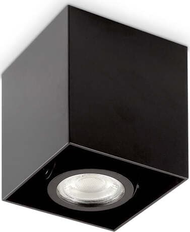 Plafoniera-Moderna-Mood-Square-Alluminio-Nero-1-Luce-Gu10-7W-3000K-D9Cm