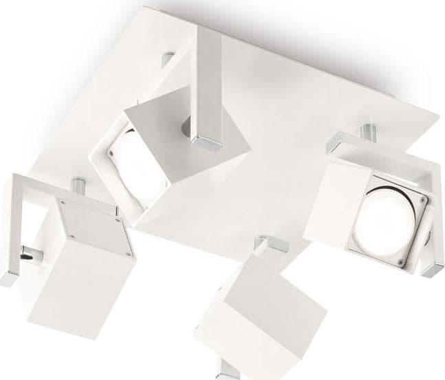 Plafoniera-Moderna-Mouse-Metallo-Bianco-4-Luci-Gu10