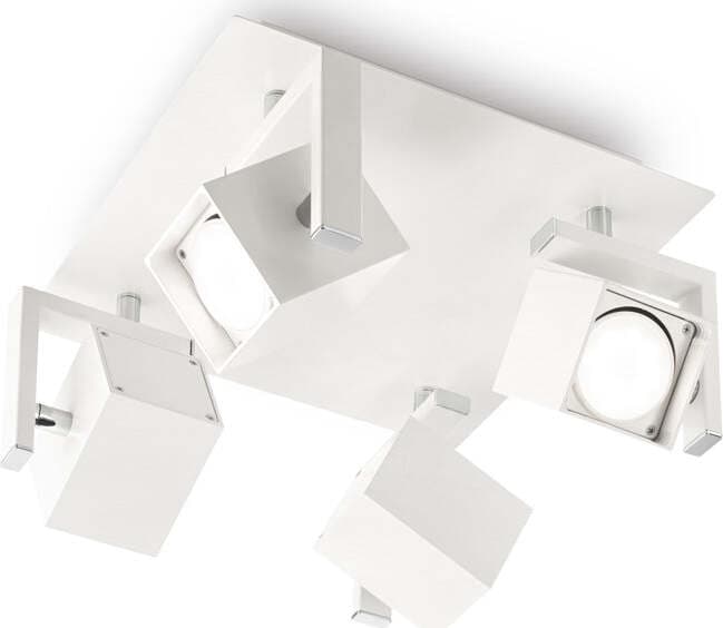 Plafoniera-Moderna-Mouse-Metallo-Bianco-4-Luci-Gu10