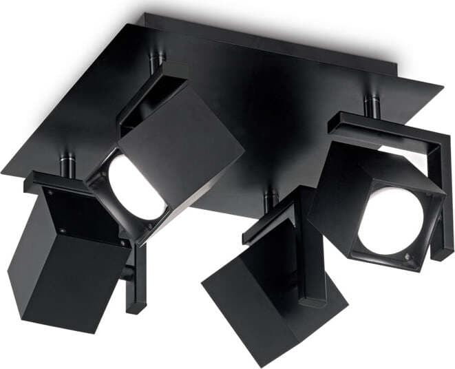 Plafoniera-Moderna-Mouse-Metallo-Nero-4-Luci-Gu10