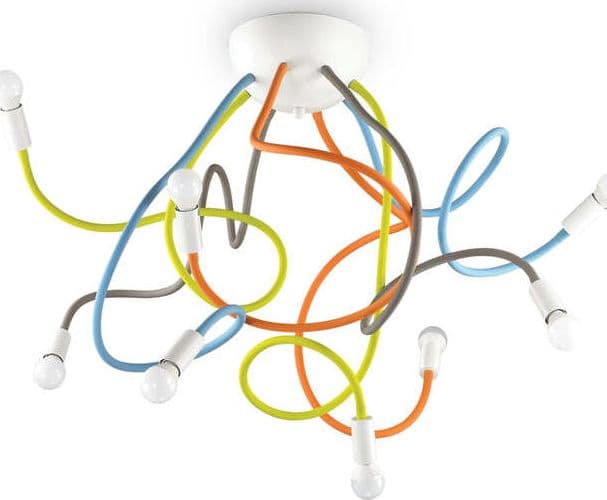 Plafoniera-Moderna-Multiflex-Metallo-Multicolor-8-Luci-E14