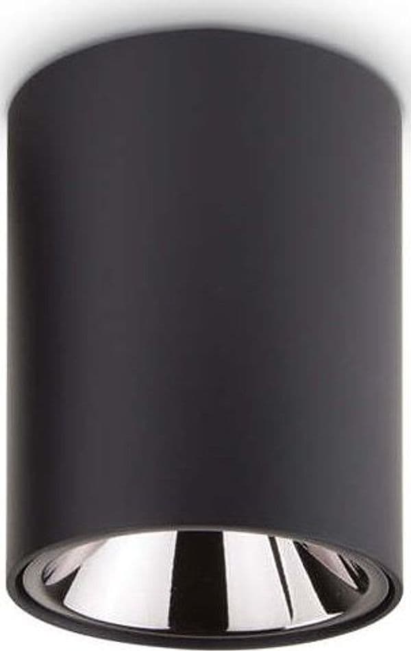 Plafoniera-Moderna-Nitro-Round-Alluminio-Nero-Led-10W-3000K-Luce-Calda