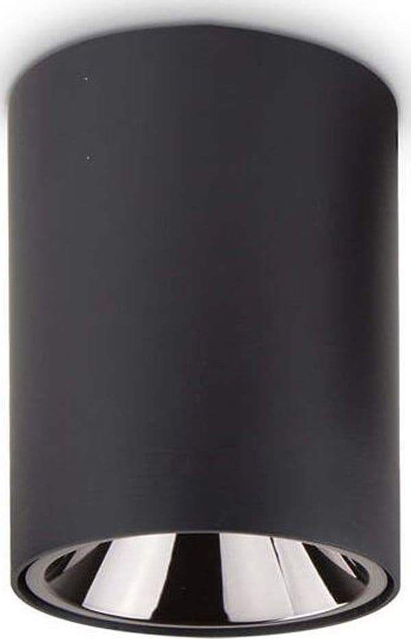 Plafoniera-Moderna-Nitro-Round-Alluminio-Nero-Led-15W-3000K-Luce-Calda