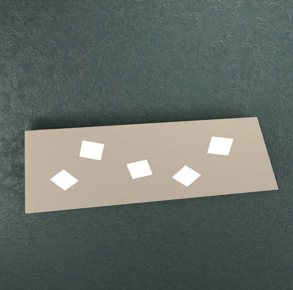 Plafoniera-Moderna-Note-Metallo-Sabbia-5-Luci-Gx53-89Cm
