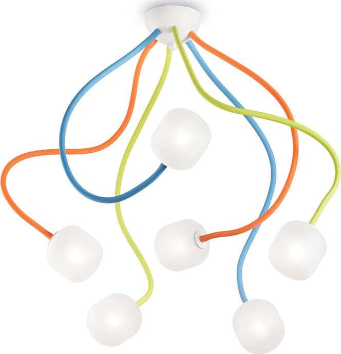 Plafoniera-Moderna-Octopus-Materie-Plastiche-Multicolor-6-Luci-G9-3W-3000K