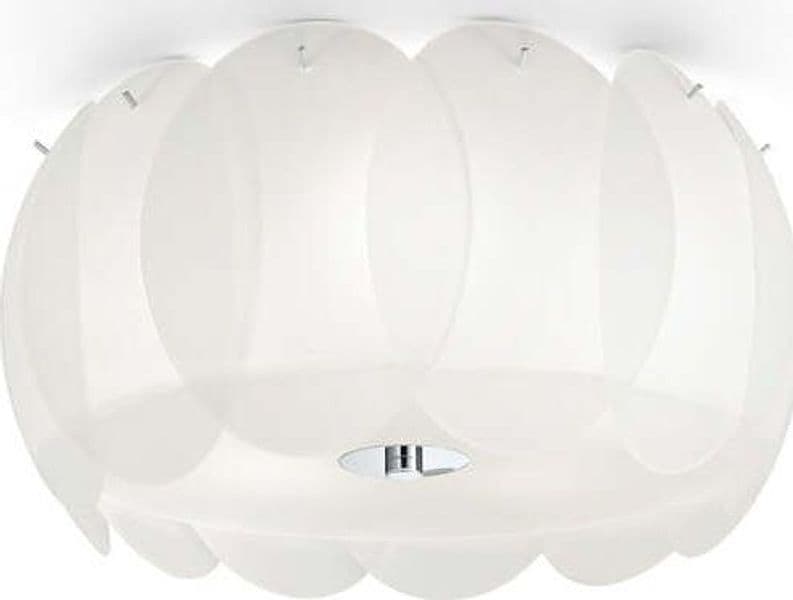 Plafoniera-Moderna-Ovalino-Vetro-Bianco-5-Luci-E27