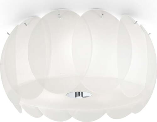 Plafoniera-Moderna-Ovalino-Vetro-Bianco-5-Luci-E27