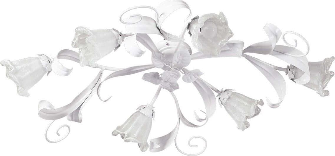 Plafoniera-moderna-Padana-Lampadari-SHABBY-CHIC-1104-PL6-E14-LED-metallo-vetro-lampada-soffitto