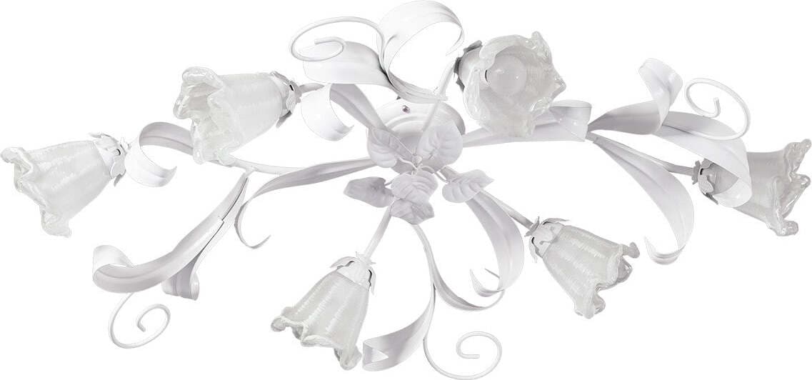 Plafoniera-moderna-Padana-Lampadari-SHABBY-CHIC-1104-PL6-E14-LED-metallo-vetro-lampada-soffitto