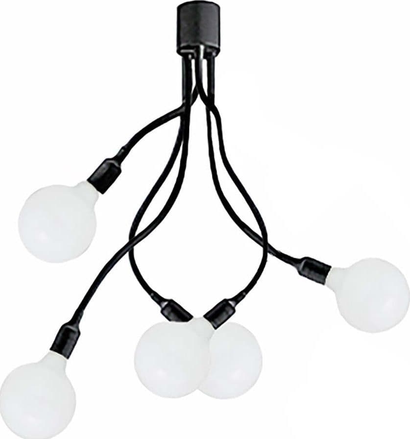 Plafoniera-moderna-Perenz-BULBO-6680-N-LED-E27-lampada-soffitto-metallo-gomma-bracci-orientabili-multiluce