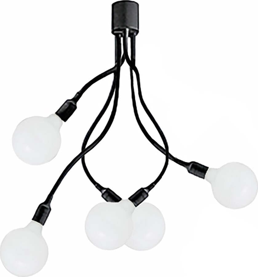 Plafoniera-moderna-Perenz-BULBO-6680-N-LED-E27-lampada-soffitto-metallo-gomma-bracci-orientabili-multiluce