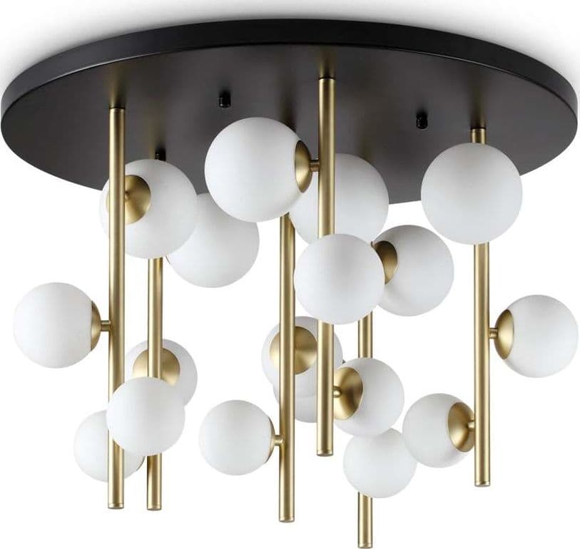 Plafoniera-Moderna-Perlage-Metallo-Nero-18-Luci-G9-15W-3000K-Ip20