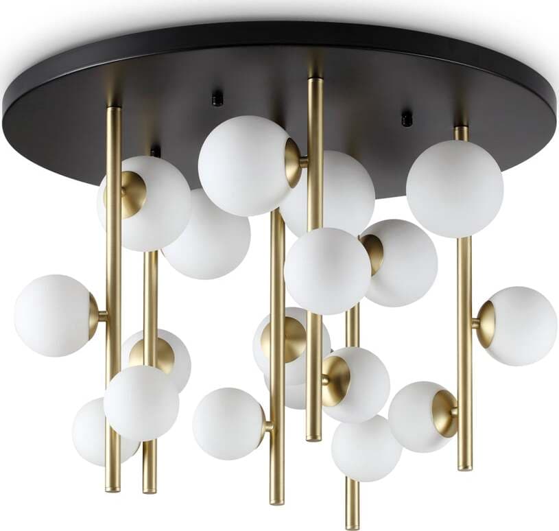Plafoniera-Moderna-Perlage-Metallo-Nero-18-Luci-G9-15W-3000K-Ip20