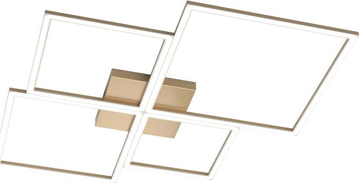 Plafoniera-Moderna-Quadrata-Four-Squares-Alluminio-Oro-Led-120W