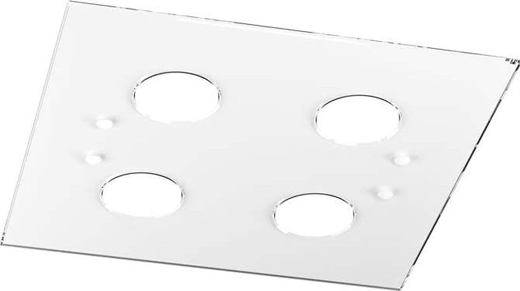 Plafoniera-Moderna-Quadrata-Path-Vetro-Bianco-4-Luci-Gx53