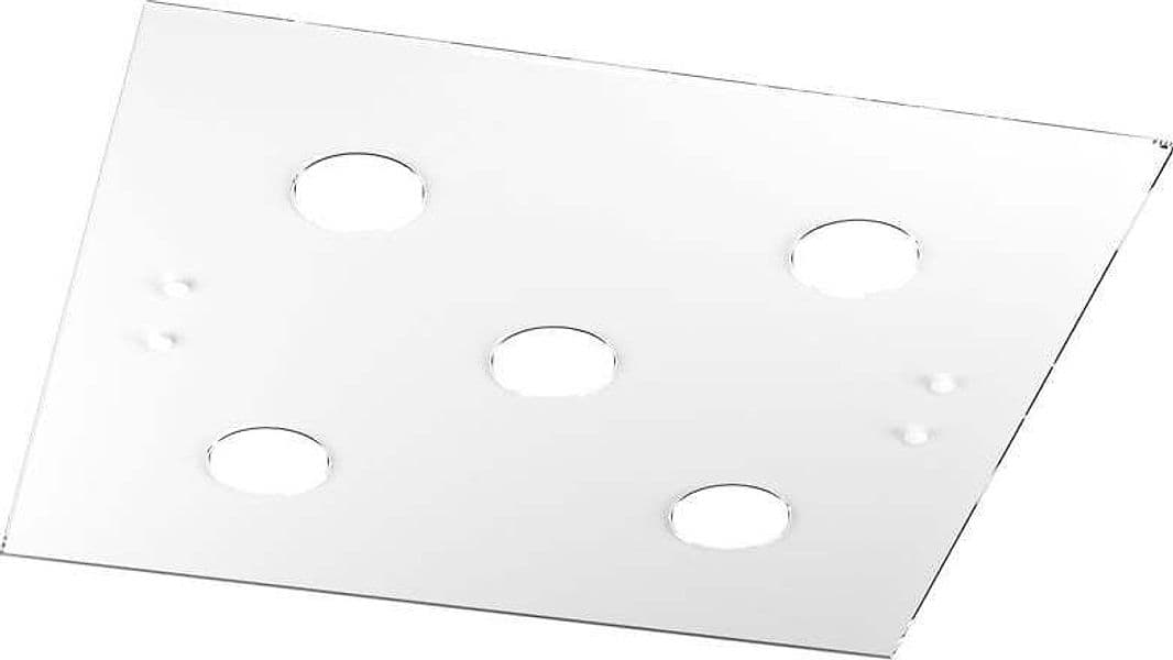 Plafoniera-Moderna-Quadrata-Path-Vetro-Bianco-5-Luci-Gx53