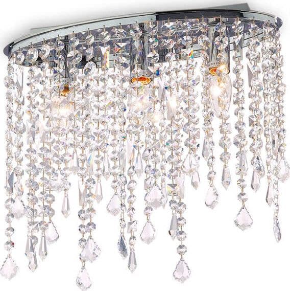 Plafoniera-Moderna-Rain-Metallo-Cristallo-Cromo-3-Luci-E14